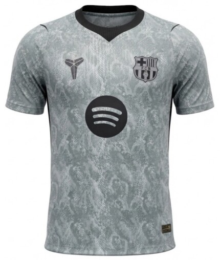 Camisa Barcelona 2026/27 Kobe Bryant - Jogador Masculina - Cinza - Preta