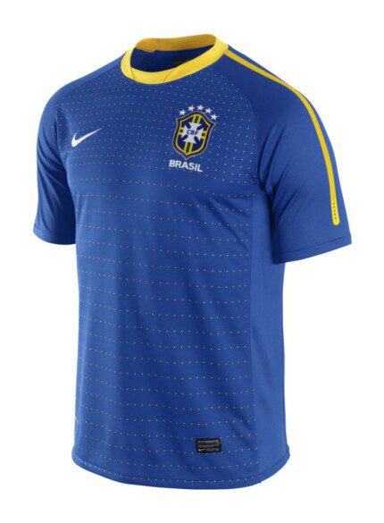 Camisa Brasil 2010 - Retrô Masculina - Azul
