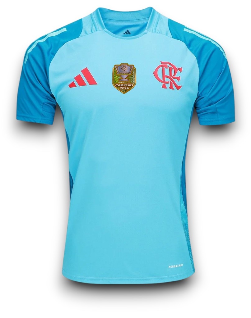 Camisa Flamengo 2025/26 Patch Campeão Copa do Brasil - Treino Masculina - Azul