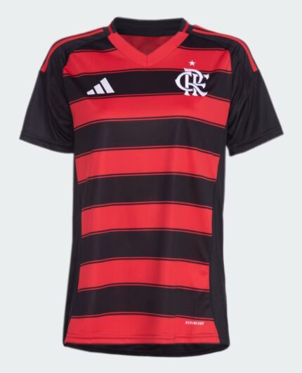 Camisa Flamengo 2025/26 - Torcedor Feminina - Vermelha Preta (Rubro-Negra)