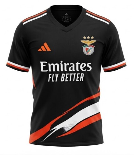 Camisa Benfica 2026/27 Conceitual - Torcedor Masculina - Preta - Vermelha - Branca
