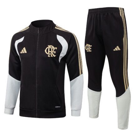 Conjunto Flamengo 2026/27 Jaqueta e Calça de Treino - Preto Marrom Branco Bege