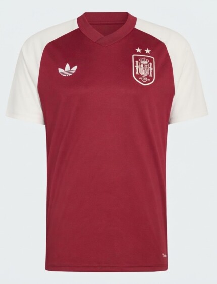 Camisa Espanha 2026/27 Pré-jogo - Torcedor Masculina - Branca - Vermelha