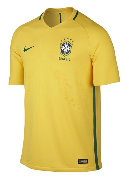 Camisa Brasil 2016 - Retrô Masculina - Amarela