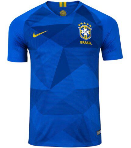 Camisa Brasil 2018 - Retrô Masculina - Azul