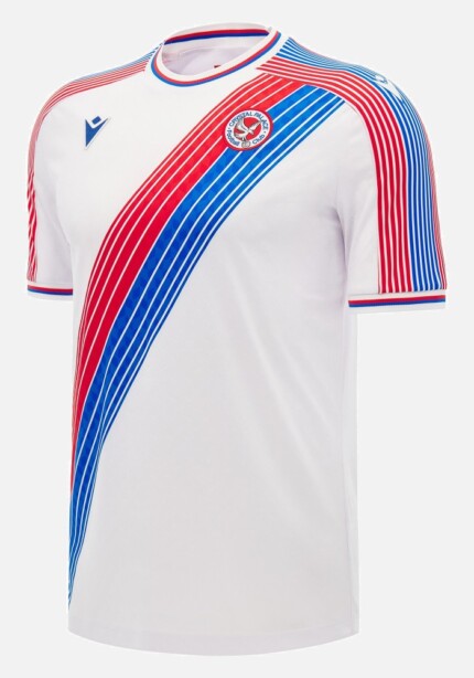 Camisa Crystal Palace 2026/27 - Torcedor Masculina -Branca - Vermelha - Azul