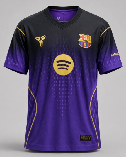 Camisa Barcelona 2026/27 Kobe Bryant Away II - Torcedor Masculina - Preta - Roxa