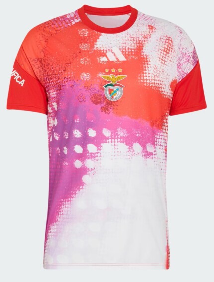 Camisa Benfica 2026/27 Pré-Jogo - Torcedor Masculina - Vermelha - Branca - Roxa