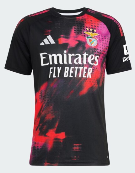 Camisa Benfica 2026/27 Third III - Torcedor Masculina - Preta - Rosa