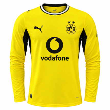 Camisa Borussia Dortmund 2026/27 Home I Manga Longa - Jogador Masculina - Amarela - Preta - Branca