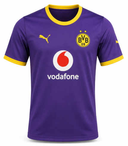 Camisa Borussia Dortmund 2026/27 Third III - Jogador Masculina - Roxa - Amarela