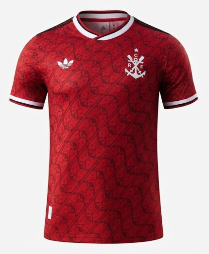 Camisa Flamengo 2026/27 Third III - Jogador Masculina - Vermelha - Branca - Preta