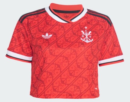 Camisa Cropped Flamengo 2026/27 Third III - Torcedor Feminina - Vermelha