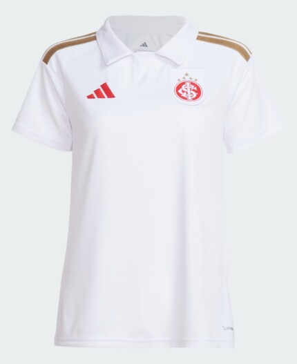 Camisa Internacional 2026/27 - Torcedor Feminina - Branca - Dourada