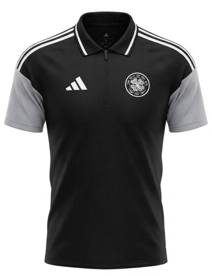 Camisa Celtic 2026/27 Polo Viagem - Torcedor Masculina - Preta - Cinza
