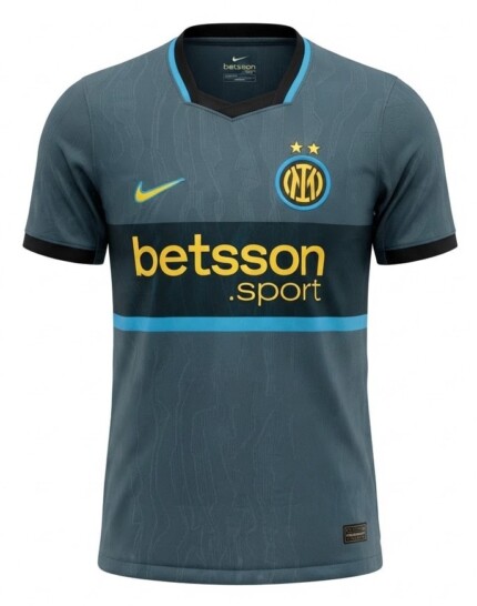 Camisa Inter de Milão 2026/27 Third III - Jogador Masculina - Azul - Amarela
