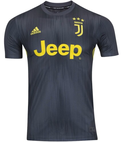 Camisa Juventus 2018/19 Third III - Retrô Masculina - Preta - Verde