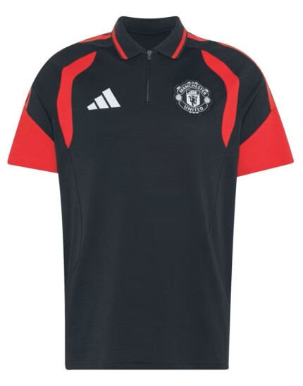 Camisa Manchester United 2026/27 Polo Viagem - Torcedor Masculina - Preta - Vermelha