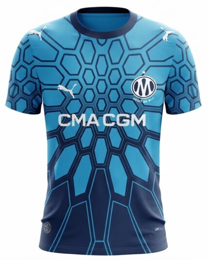 Camisa Olympique de Marseille 2026/27 Goleiro AquaClub - Torcedor Masculina - Azul