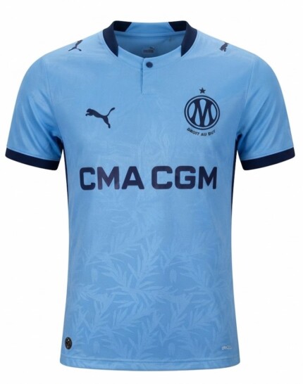 Camisa Olympique de Marseille 2026/27 Third III - Jogador Masculina - Azul - Lilás