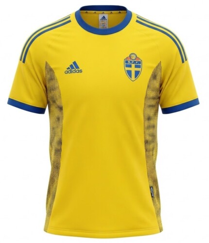 Camisa Suécia 2002/03 Home I - Retrô Masculina - Amarela - Azul