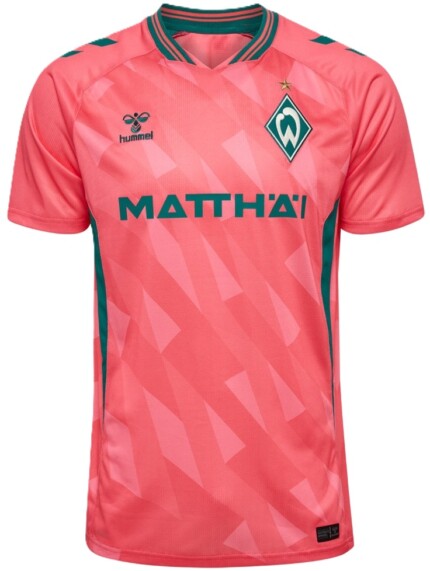 Camisa Werder Bremen 2026/27 Third III - Torcedor Masculina - Rosa - Verde