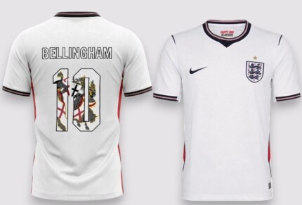 Camisa Inglaterra 2026/27 (#10 Bellingham) - Torcedor Masculina - Branca