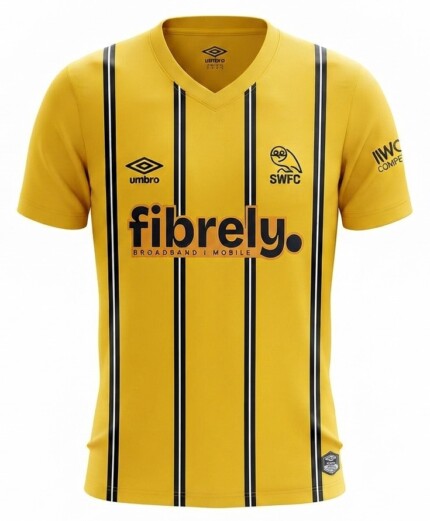 Camisa Sheffield Wednesday 2026/27 - Torcedor Masculina - Amarela Preta Branca