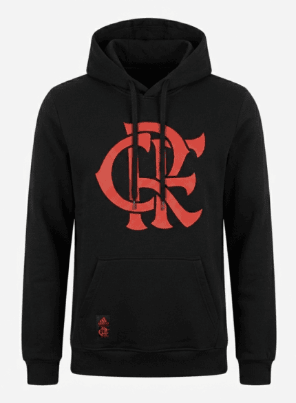 Moletom Capuz Flamengo - Preto Vermelho