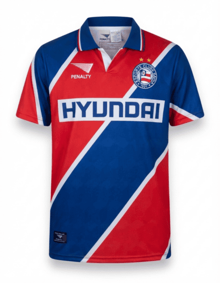 Camisa Bahia 1996/97/98 - Retrô Masculina - Azul - Vermelha - Tricolor