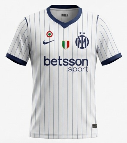 Camisa Inter de Milão 2026/27 Scudetto - Torcedor Masculina - Branca Azul