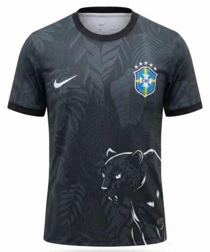 Camisa Brasil 2026/27 Edição Especial Jaguar/Pantera Negra - Torcedor Masculina - Preta