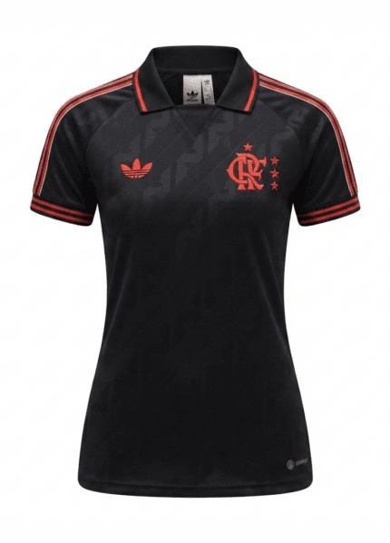Camisa Flamengo 2025/26 Lifestyler LFSTLR - Torcedor Feminina - Preta Vermelha