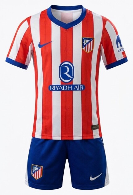 Kit Infantil Atlético de Madrid 2026/27 - Vermelho Branco Azul