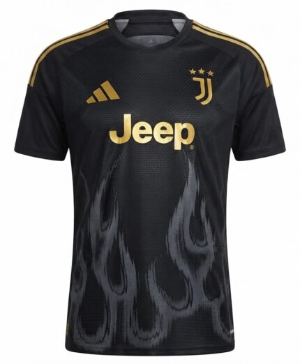 Camisa Juventus 2026/27 - Jogador Masculina - Preta Cinza