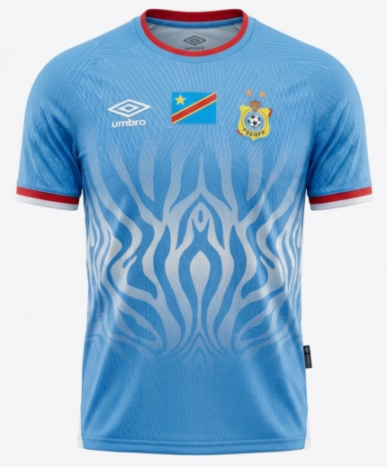 Camisa República Democrática do Congo 2025/26 - Jogador Masculina - Azul Branca
