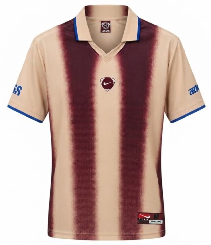 Camisa Estados Unidos (EUA) 2026/27 Travis Scott Cactus Jack x Total 90 - Torcedor Masculina - Bege Bordô