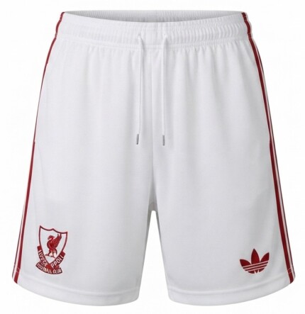 Calção Shorts Liverpool FC 2026/27 - Torcedor Masculino - Branco Vermelho
