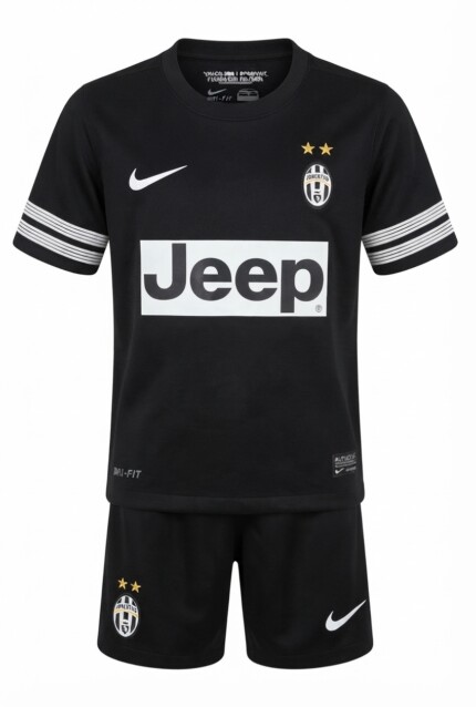Kit Infantil Juventus FC 2012/13 Away II - Retrô - Branca - Preta