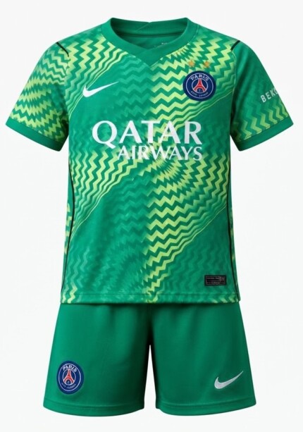 Kit Infantil Paris Saint Germain (PSG) 2026/27 Goleiro Away II - Verde