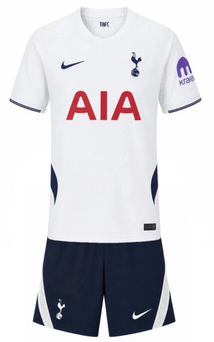 Kit Infantil Tottenham Hotspurs FC 2026/27 Home I - Azul - Branco