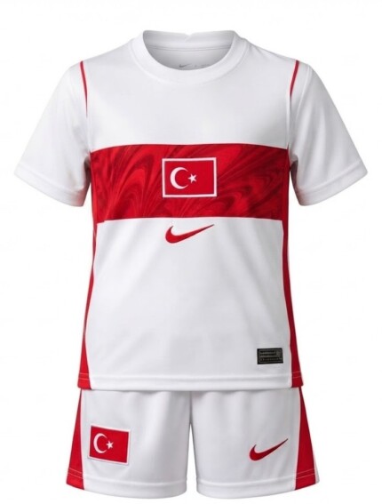Kit Infantil Turquia 2026/27 Away II - Branca - Vermelha