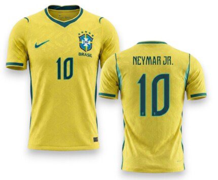 Camisa Brasil 2026/27 Neymar Jr #10 - Jogador Masculina - Amarela - Verde