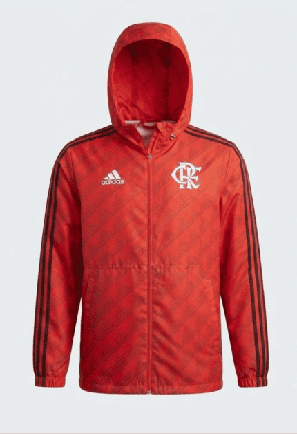 Jaqueta Flamengo Corta Vento Capuz 2023/24 - Vermelho Preto