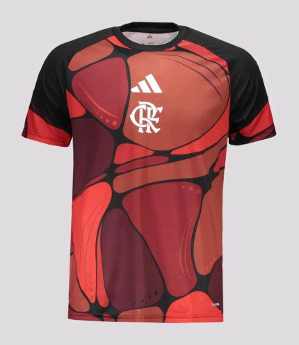 Camisa Flamengo 2026/27 Pré-Jogo - Torcedor Masculina - Vermelha Preta