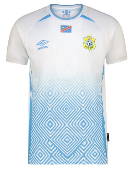Camisa República Democrática do Congo 2025/26 - Torcedor Masculina - Branca Azul