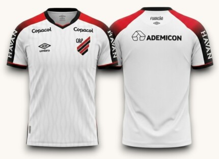 Camisa Athletico Paranaense 2026/27 Patrocínios - Torcedor Masculina - Branca Vermelha Preta