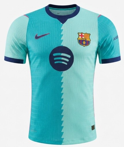 Camisa FC Barcelona 2026/27 - Jogador Masculina - Verde Azul