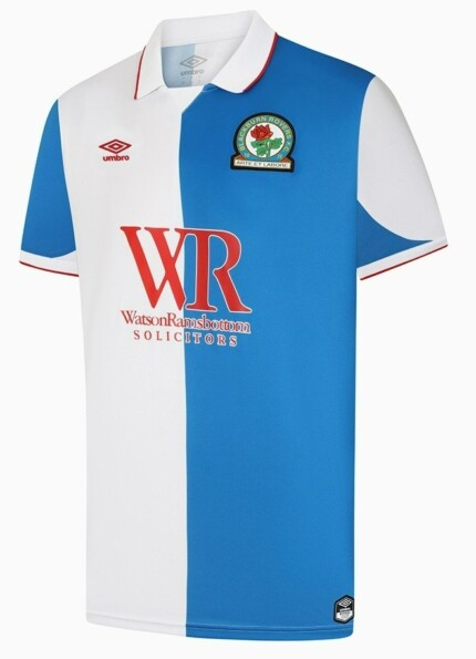 Camisa Blackburn Rovers FC 2026/27 - Torcedor Masculina - Azul - Branca