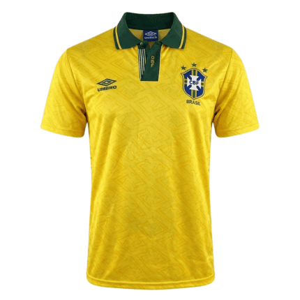 Camisa Brasil 1991/93 - Retrô Masculina -Amarela - Verde